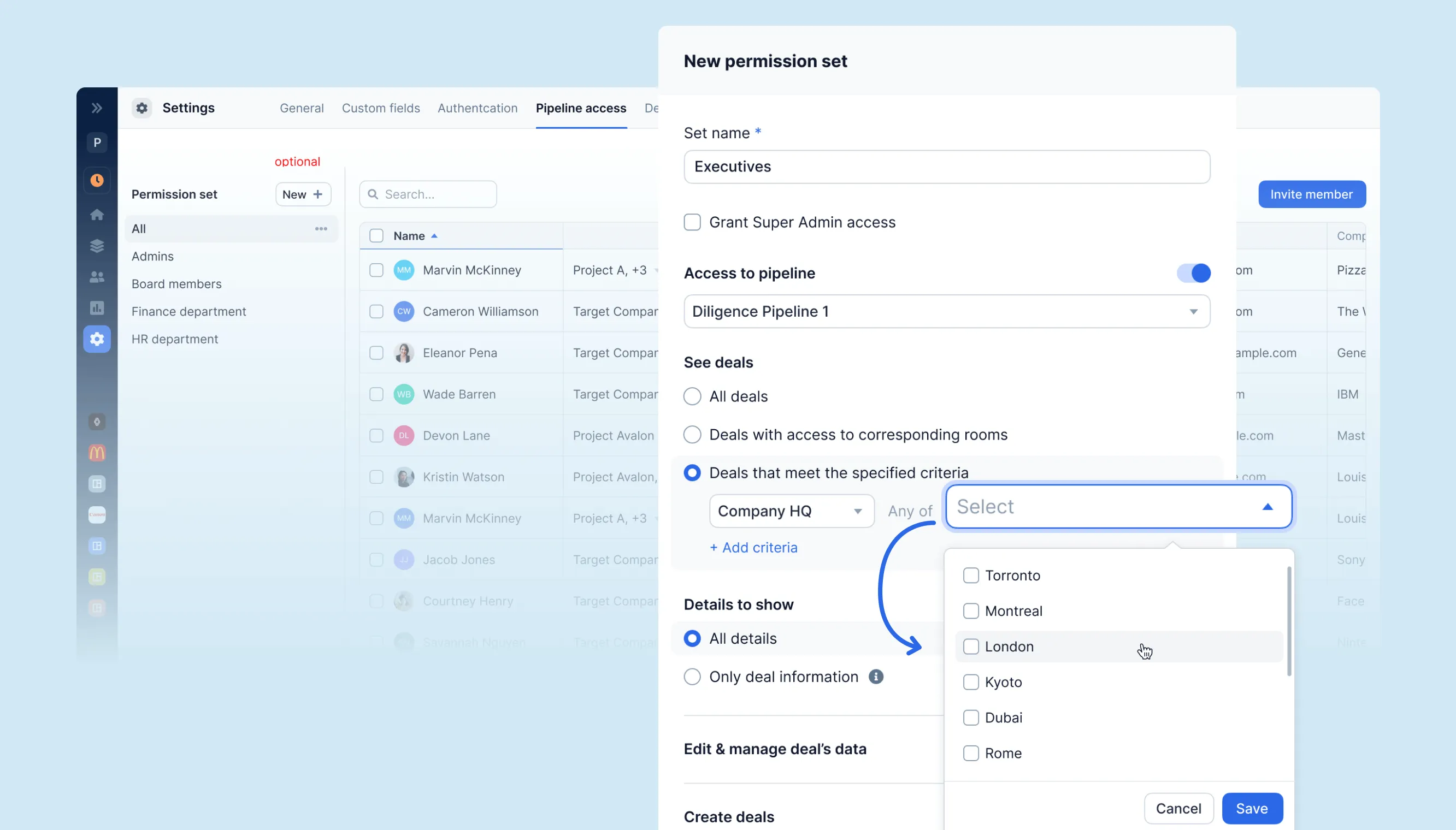 access control in DealRoom